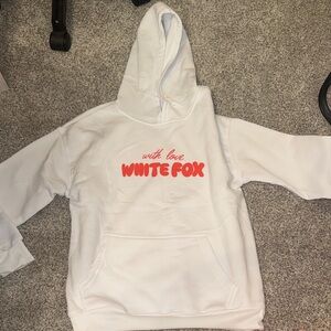 [ White Fox White Hoodie ]